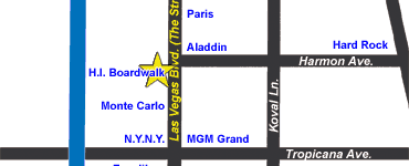 Location of Boardwalk Hotel and Casino